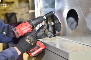 illustrating a broken duct in a HVAC system