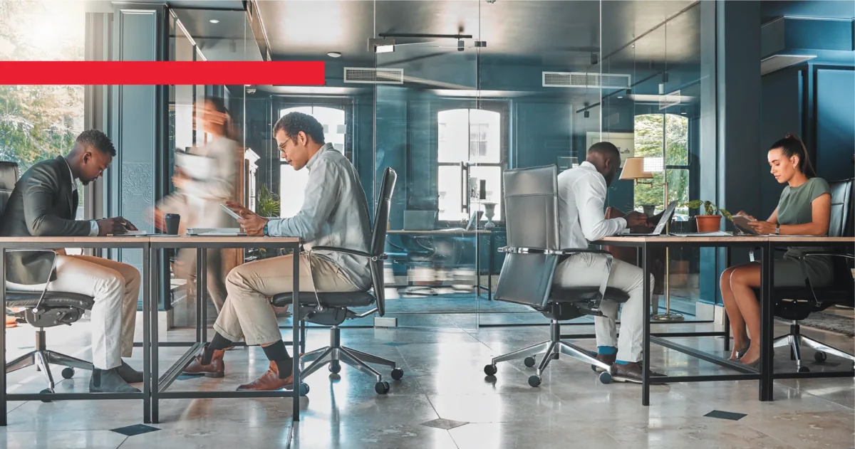 happy employees with fresh office air | Prestige Duct Cleaning Happy, Healthy Employees In Durham Office Building With Clean Ducts